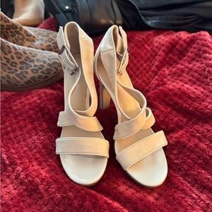 Calvin Klein Cream Strappy Heels